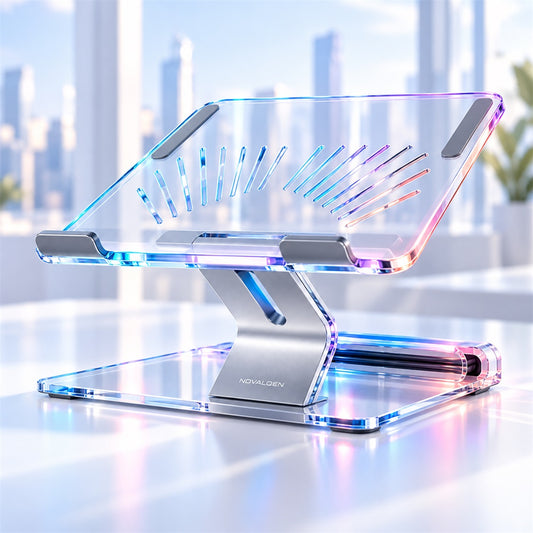 Novalqen clear laptop stand without device